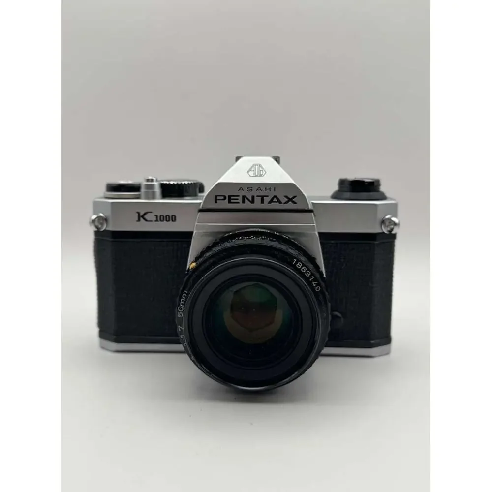 Asahi Pentax K1000 35mm SLR Film Camera SMC Pentax-M 50mm f/1.7 Lens Meter OK